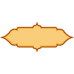 Islamic Label Shape Elements Illustration