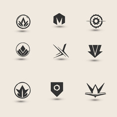 Design concept creative logo collection Logo can be used for icon brand identity finance