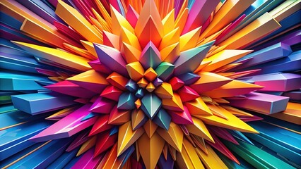 Fototapeta premium Abstract Geometric Motion Loop Background - 4K 3D Render Two Color Shapes