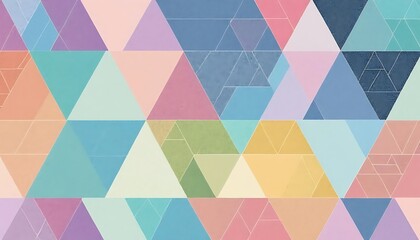 Pastel Triangle Pattern Abstract Geometric Design