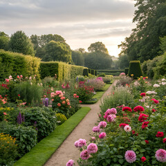 Fototapeta premium garden with flowers