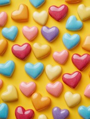 Obraz premium Candy Hearts Background