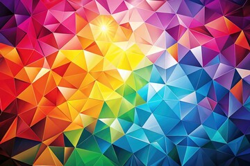 Obraz premium Colorful Geometric Triangle Background Abstract Art Design