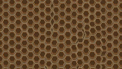 Abstract Honeycomb Pattern Brown Hues Texture
