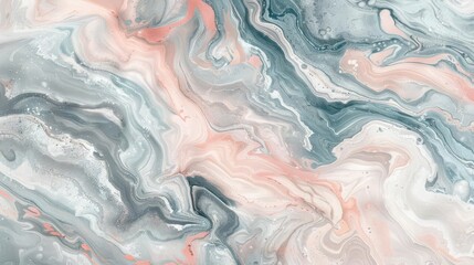 Obraz premium Abstract fluid art with swirling pastel colors and textures.