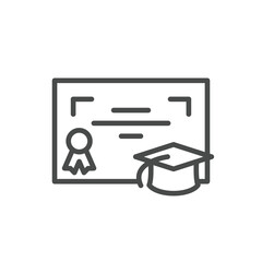 diploma outline icon vector design good for web or mobile app