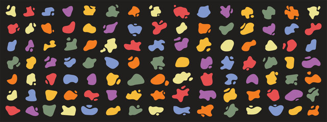  abstract fluid or blob shapes design, organic design set