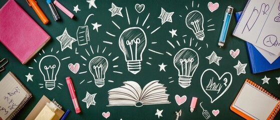 Back to School Chalkboard  Ideas  Books  Supplies
