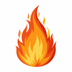 A stylized flame graphic in vibrant orange and yellow colors.