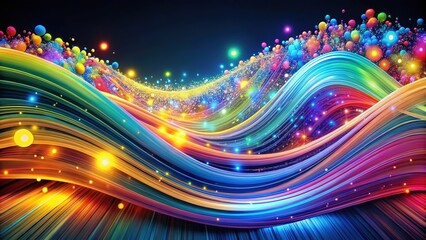 Surreal Data-Driven Marketing: Bright Abstract Visualization