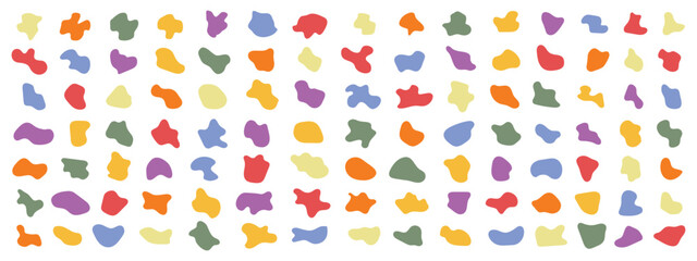  abstract fluid or blob shapes design, organic design set