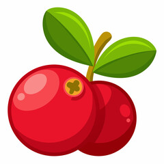 A colorful illustration of an apple with leaves.