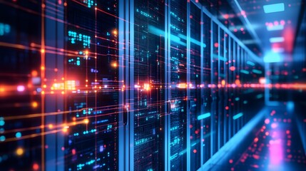 Illuminated circuitry representing data safety and secure communication