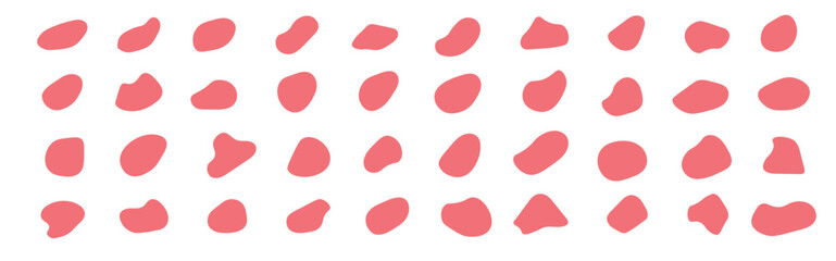  abstract fluid or blob shapes design, organic design set