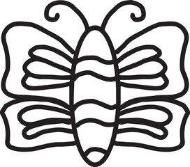 black and white butterfly hand drawing DNR style 1