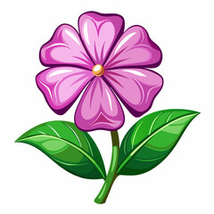 A vibrant pink flower illustration with a glossy finish.