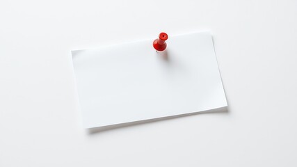 Blank Note Paper with Red Pushpin - High-Resolution AI Photo