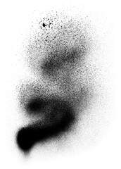 Fine mist black spray paint splatter with subtle grunge texture