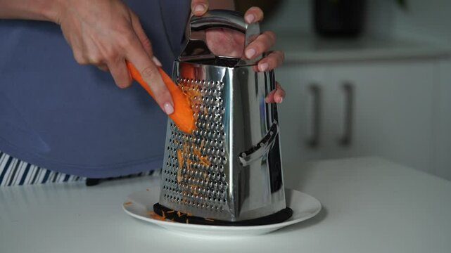 Grating Carrots for Creating Fresh and Delicious Dishes