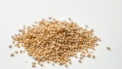 Flax Seeds, Linseeds Isolated on White, High Resolution, Bright, Detailed