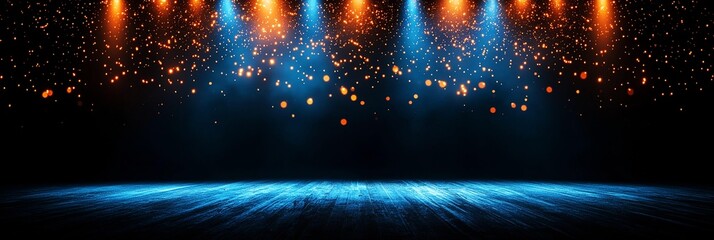 Dynamic stage lights create a vibrant atmosphere for performing arts events.