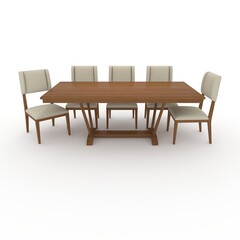 3d render Dining Set design element. Furniture Collection