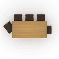 3d render Dining Set design element. Furniture Collection