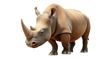 Obraz premium Majestic Rhinoceros PNG - Isolated, High-Quality Image