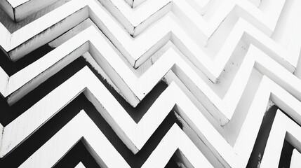 Zigzag lines in repetition isolated on white background for striking designs