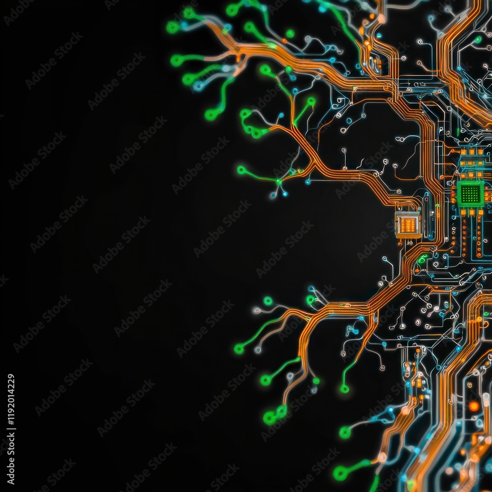 Aufkleber abstract circuit board design technology network innovation digital electronics pcb