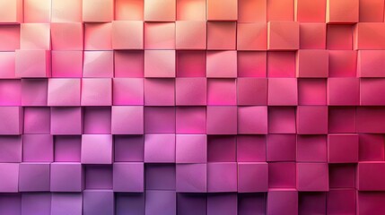 A vibrant abstract background of 3D cubes in shades of pink and purple.