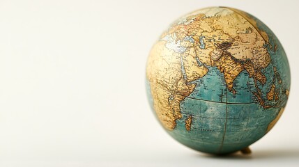 Exploring the world globe close-up educational environment artistic view