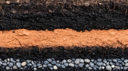 soil layers texture: earth cross section - sustainability