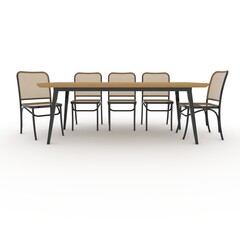 3d render Dining Set design element. Furniture Collection