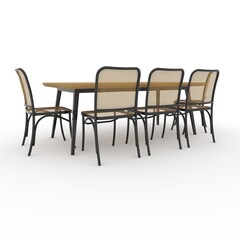 3d render Dining Set design element. Furniture Collection