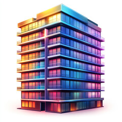 3d render of a building