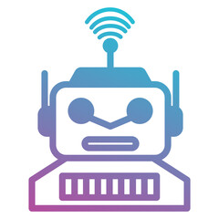 robotic sensor icon element for design