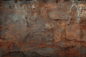 Processed collage of orange rust metal surface texture. Background for banner, backdrop or texture