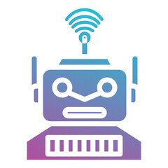 robotic sensor icon element for design