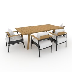 3d render Dining Set design element. Furniture Collection