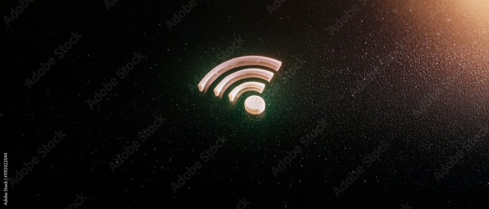 Poster wireless network signal wifi icon internet connection digital technology abstract back