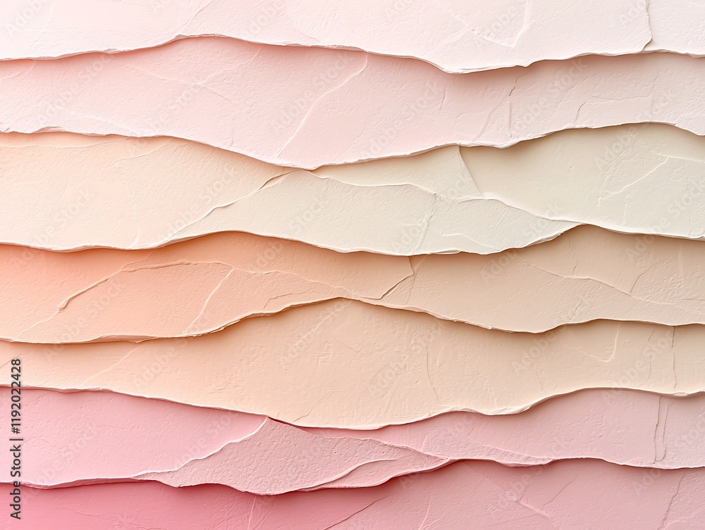 Poster serene pastel gradient canvas effortlessly transitioning from a gentle blush pink to a warm inviting