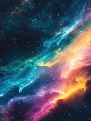 Obraz premium Colorful Galaxy with Stars