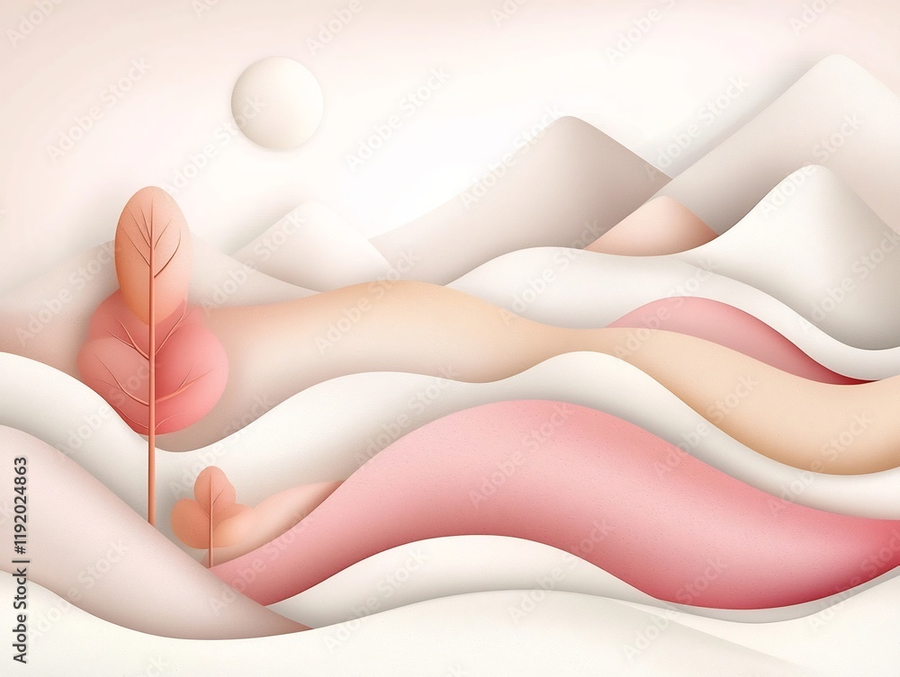Poster pastel gradient background with a smooth transition from pink to beige hues subtle textured noise ov
