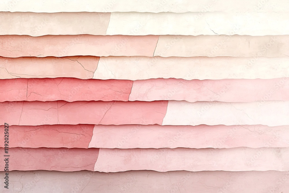 Poster serene pastel gradient scene blending from delicate pink to muted beige enhanced by a fine grained t