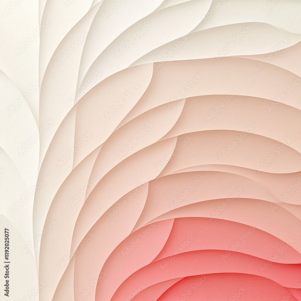Aufkleber serene pastel gradient background in soft muted pink and beige tones enhanced with a gentle textured