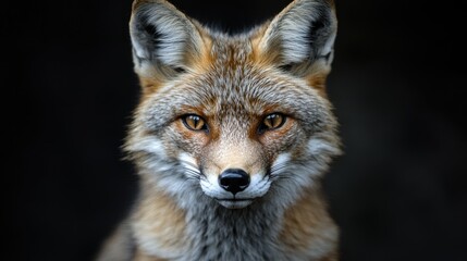 Fototapeta premium Majestic Fox Portrait: A Captivating Look into Wild Nature