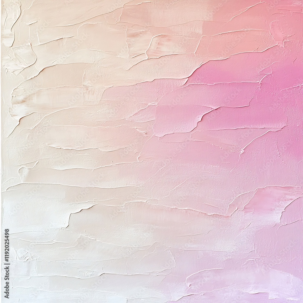 Poster pastel gradient canvas artwork transitioning from delicate pink to warm beige with a light textured 