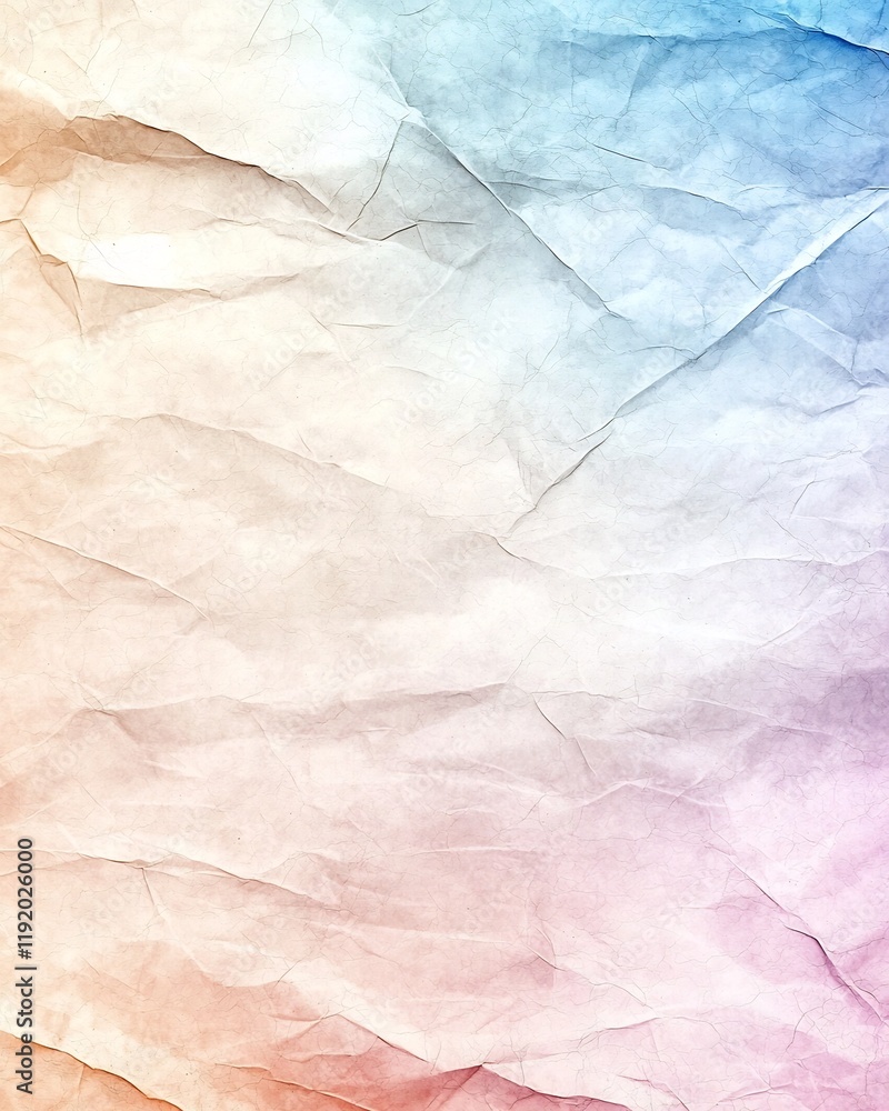 Poster serene pastel gradient canvas with a gentle distressed paper texture muted and soft color palette ca