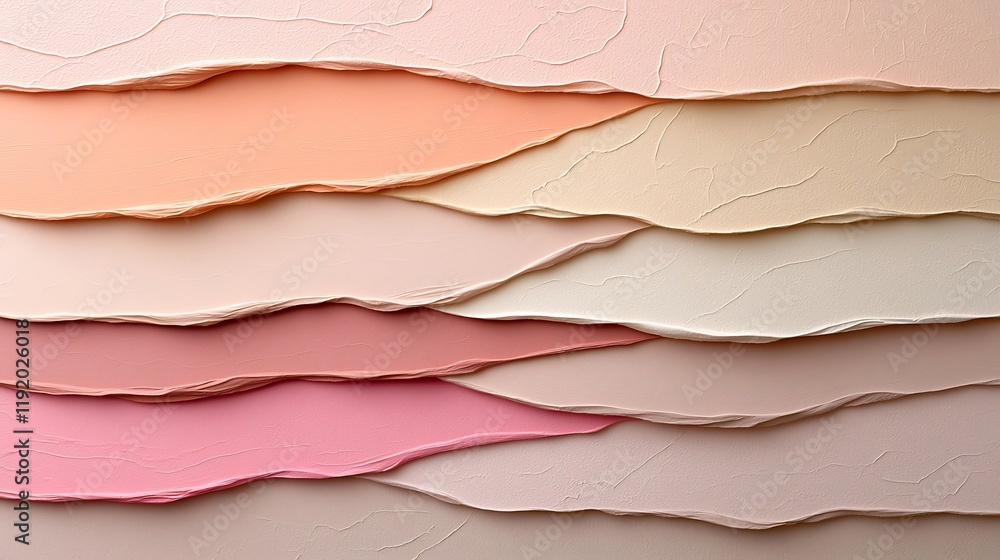 Aufkleber pastel tonal gradient background transitioning smoothly from light pink to neutral beige complemente